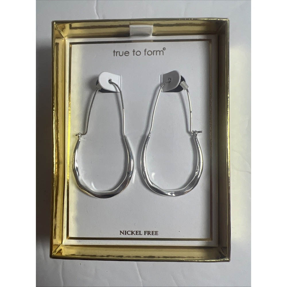 True to Form Silver Nickel Free earrings-New In Box